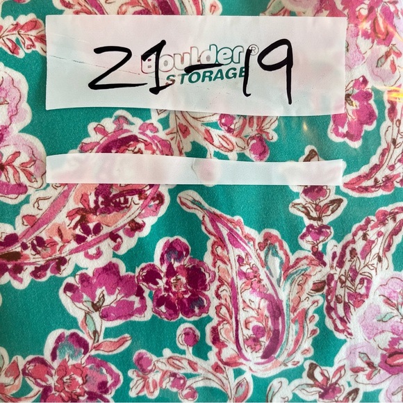 J Crew Factory Floral Printed Pencil Skirt Pink Sea Foam Summer 24 - Picture 16 of 16